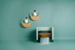 Wink Gold-Plated Wall Lamp with Yellow Fringes, New York