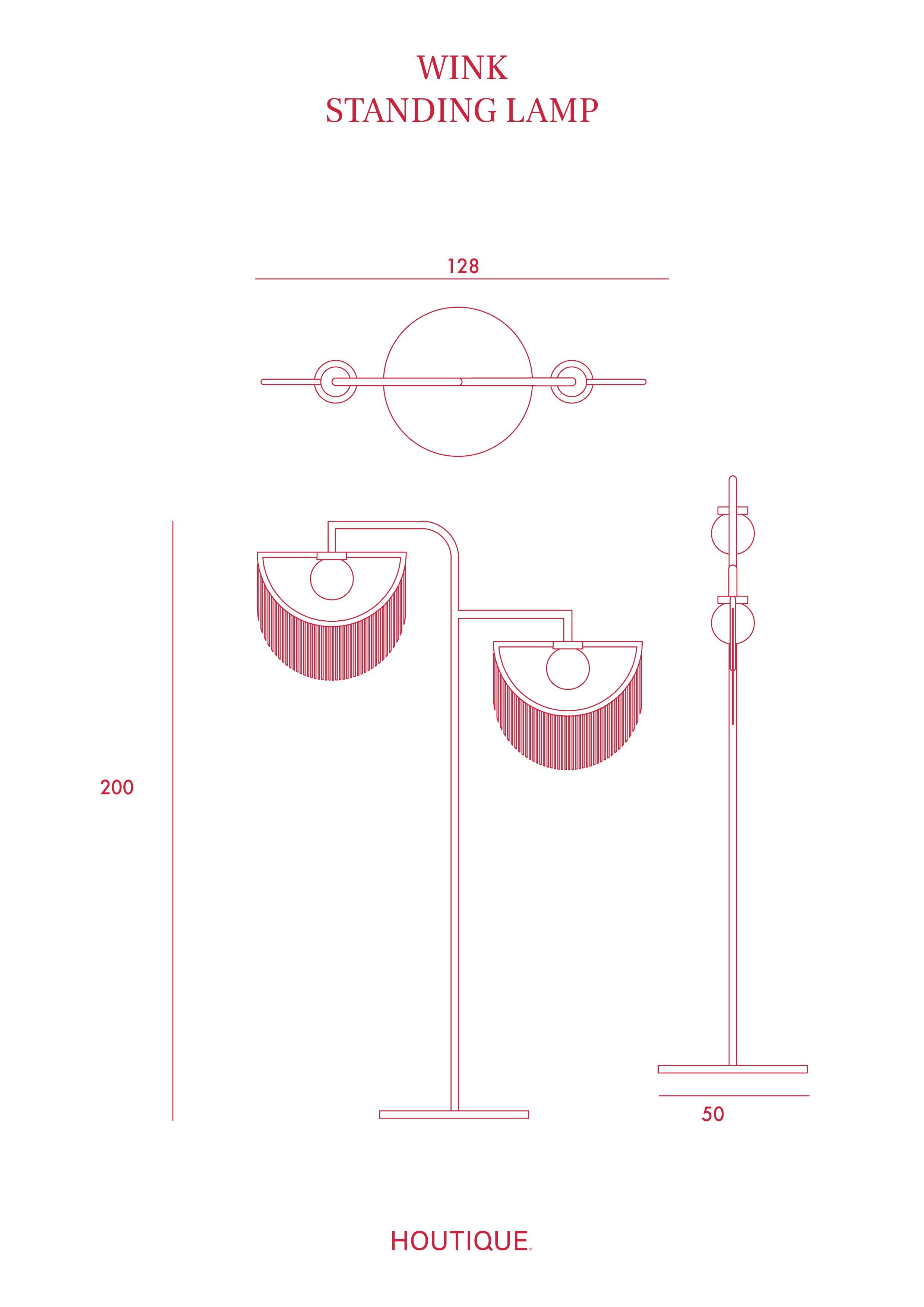 Wink Standing Lamp by Houtique, Pink In New Condition In Madrid, ES