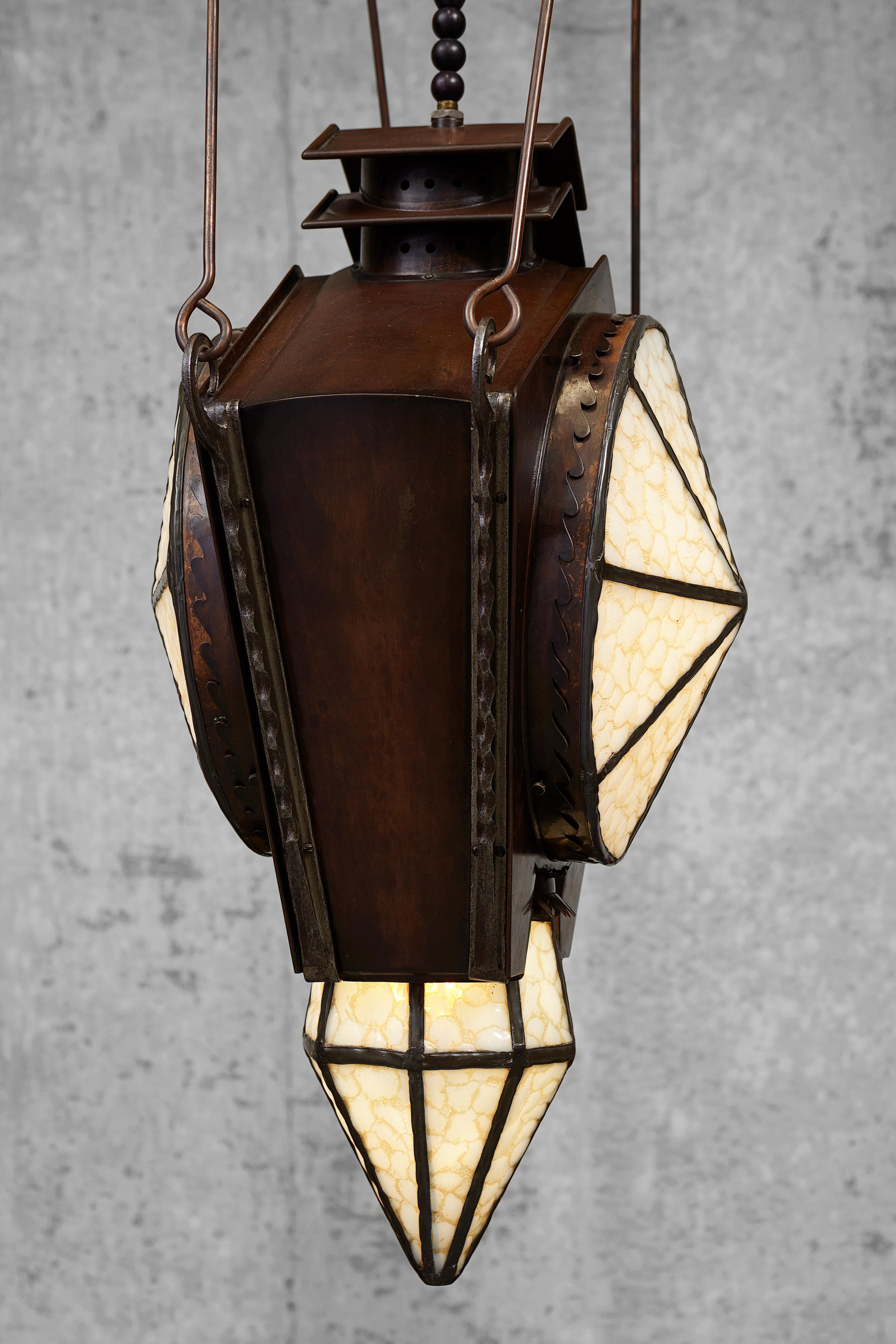 20th Century Winkelman Pentagonal Lamp For Sale