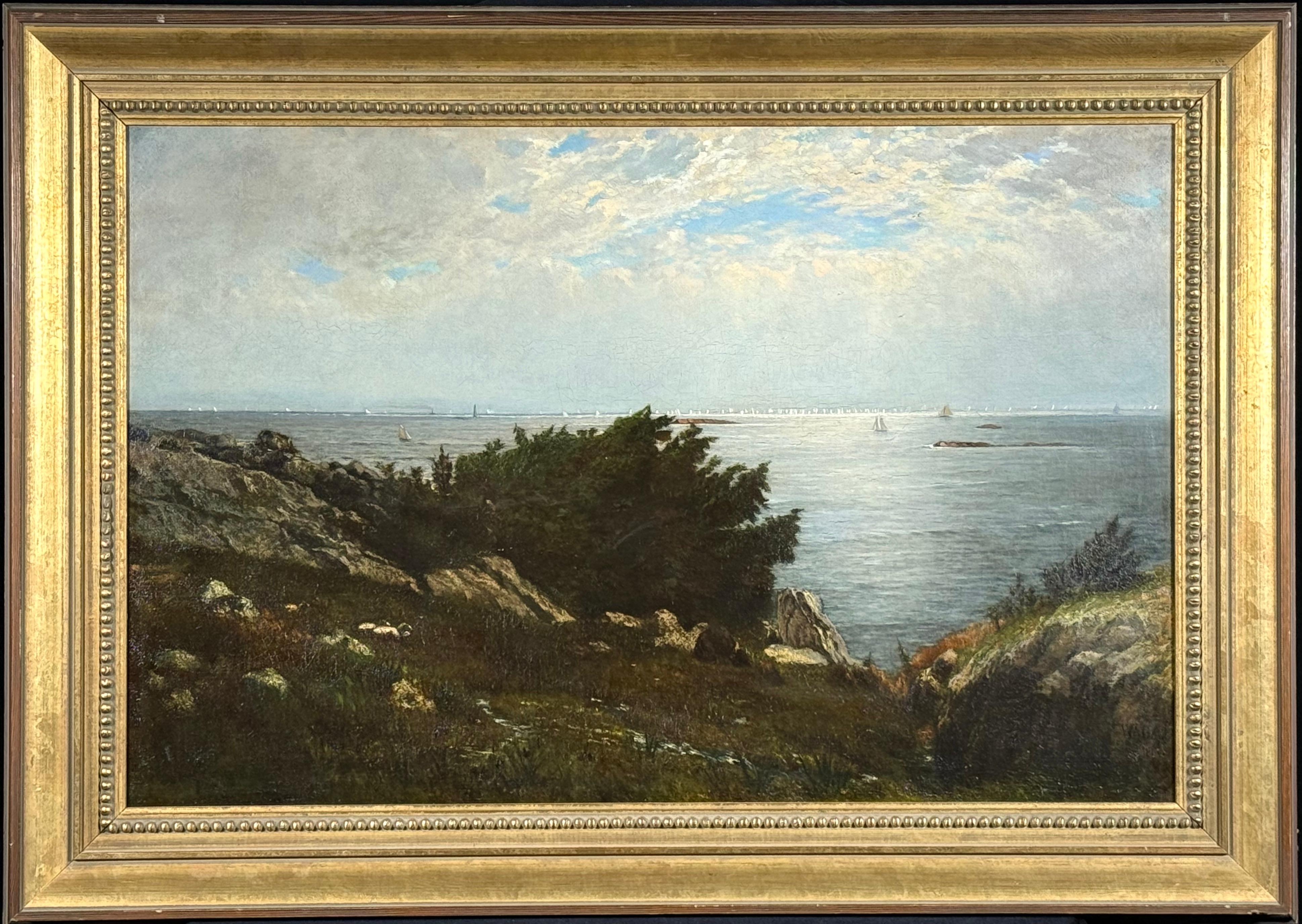 Boston Yacht Club - 1869 - Hudson River School Landscape by Winkworth Allan Gay
