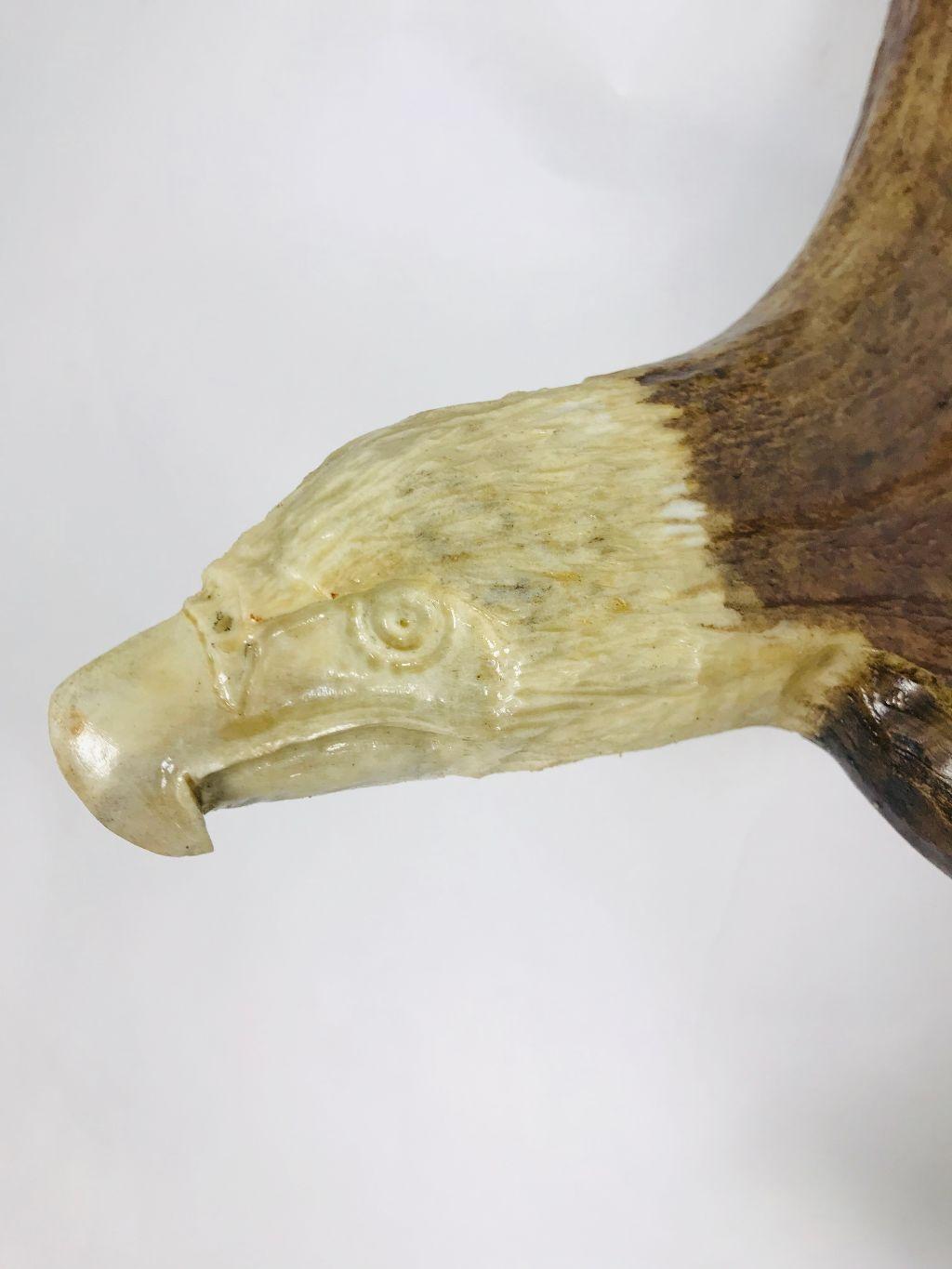 Winnabago Native American Eagle Hand Carved Elk Horn Presented to Citgo 3