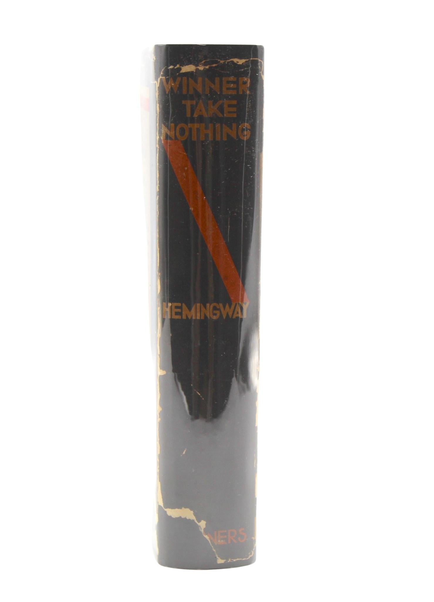 Winner Take Nothing di Ernest Hemingway, Prima Edizione con DJ originale, 1933 In condizioni buone in vendita a Colorado Springs, CO