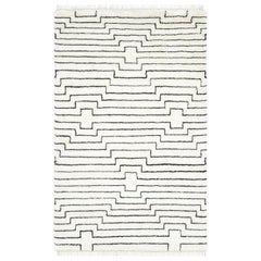 Winnie, Bohemian Moroccan Hand Knotted Area Rug, Ivory