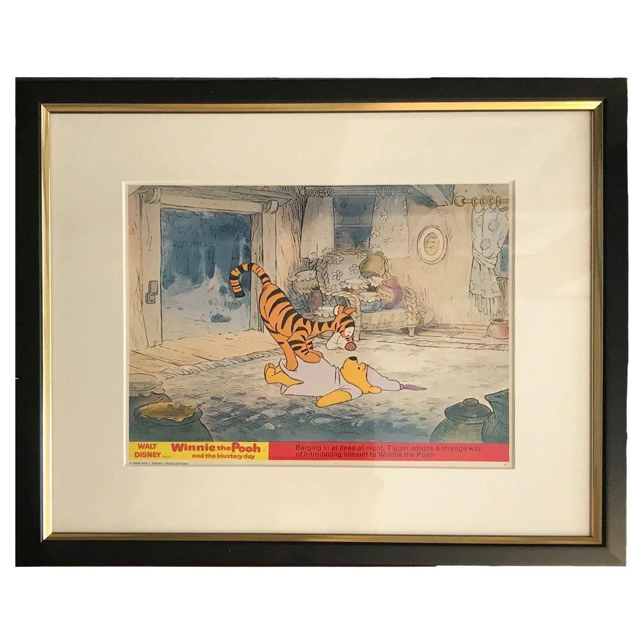Winnie The Pooh and The Blustery Day, Framed Poster, 1968, #4 For Sale