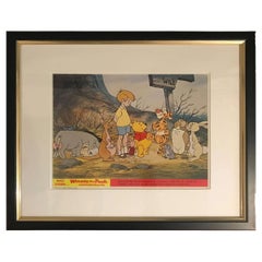 Vintage Winnie The Pooh and The Blustery Day, Framed Poster, 1968