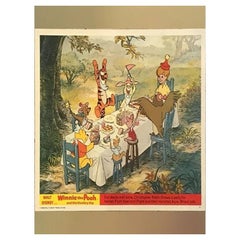 Vintage Winnie the Pooh and the Blustery Day, Unframed Poster 1968, #5 of a Set of 8