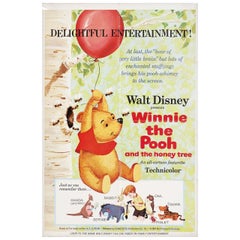 Vintage 'Winnie the Pooh and the Honey Tree' 1966 U.S. One Sheet Film Poster