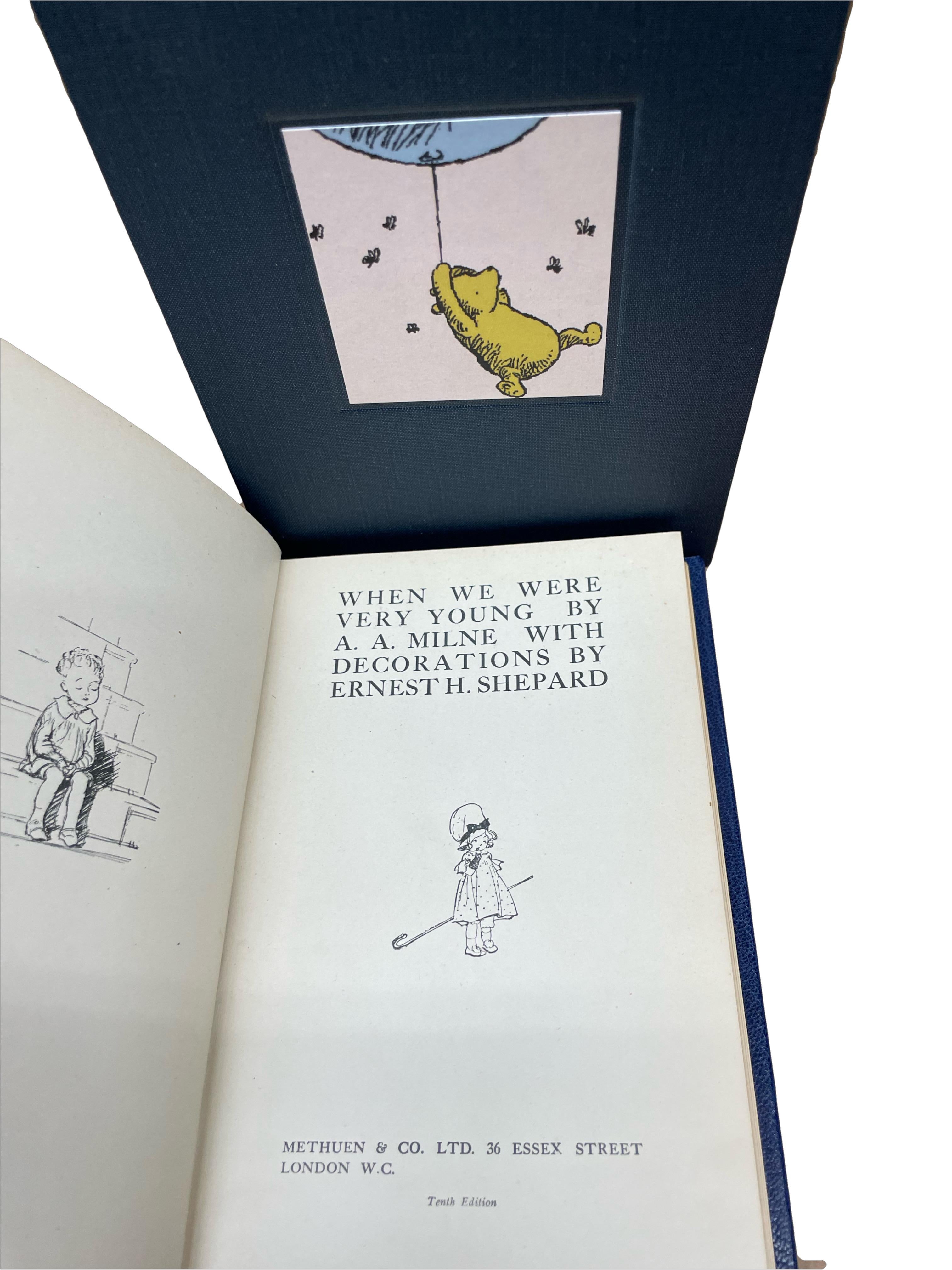 Winnie the Pooh by A. A. Milne, Deluxe Edition Set, in 4 Volumes, 1925-1928 In Good Condition In Colorado Springs, CO