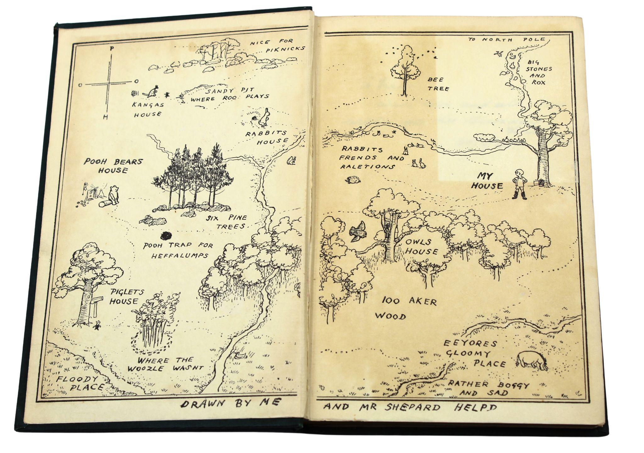 English Winnie The Pooh by A. A. Milne, First Edition, 1926 with A. A. Milne Signature