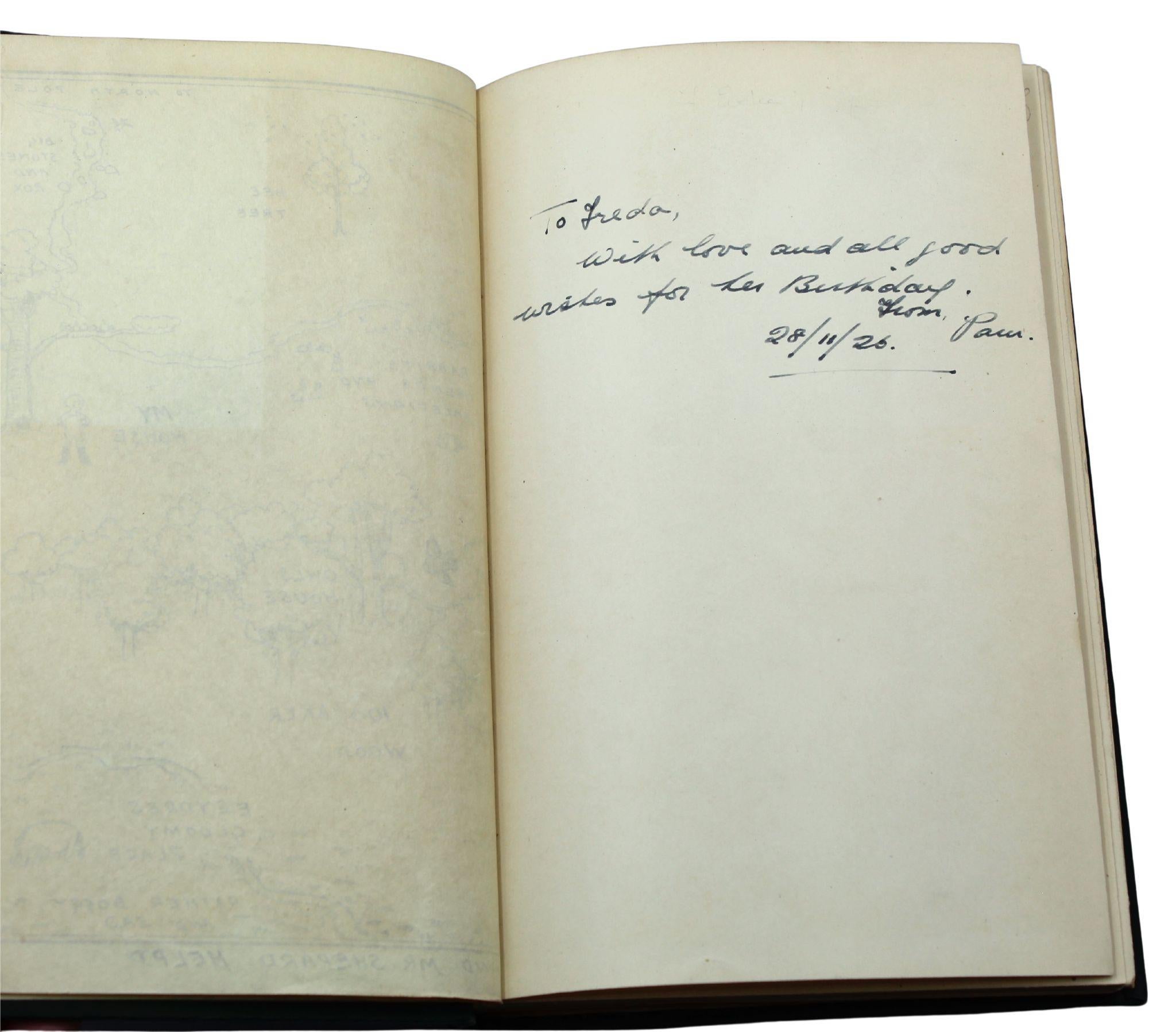 Embossed Winnie The Pooh by A. A. Milne, First Edition, 1926 with A. A. Milne Signature