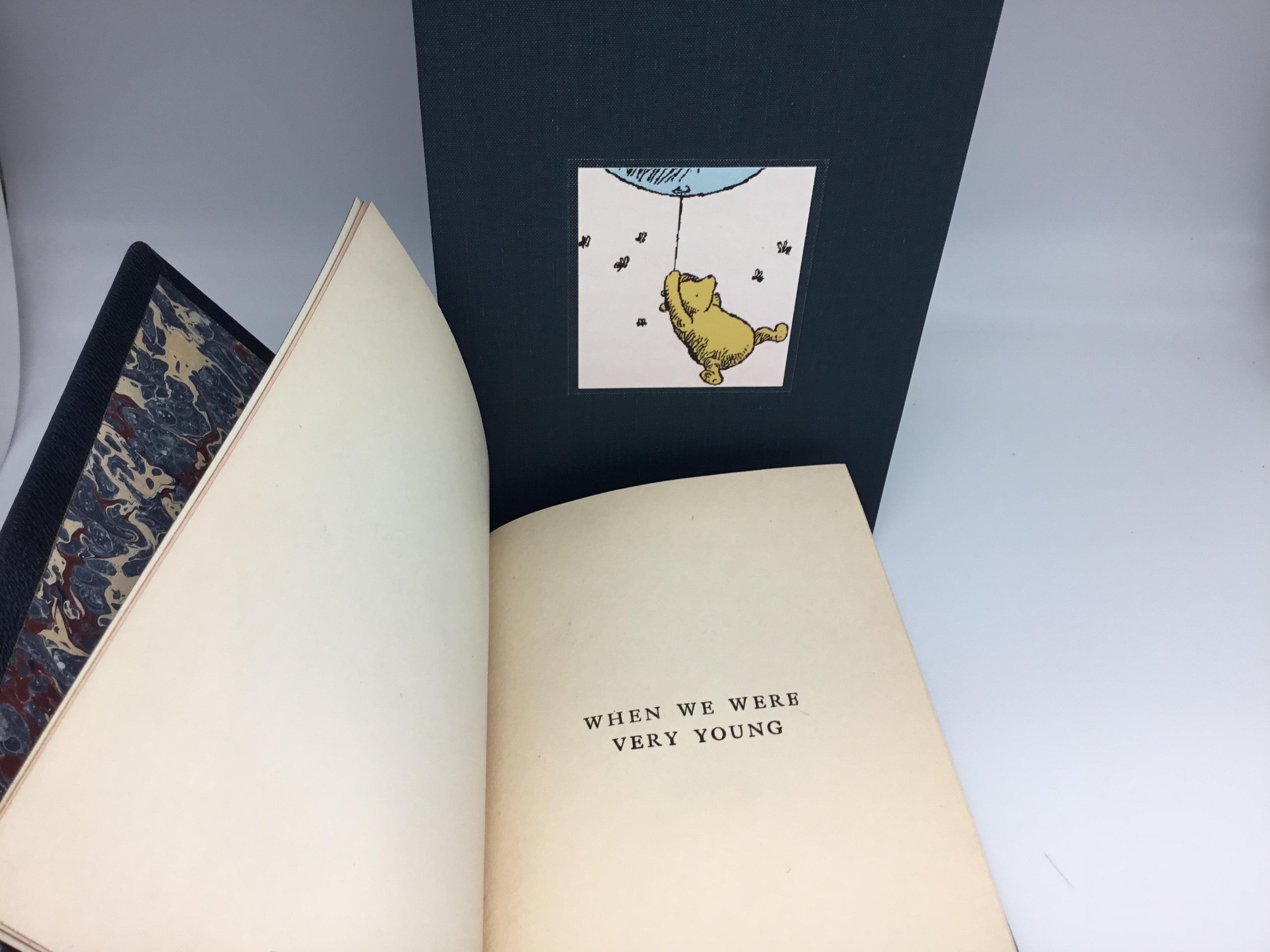 Winnie the Pooh Set of American First Editions in Special Leather Bindings 1