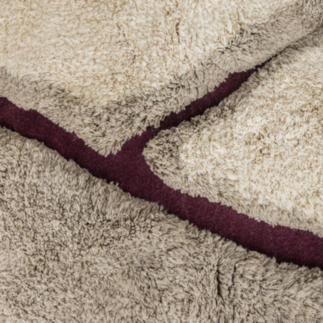 Moroccan WINO Custom Berber Wool Rug Modern Handwoven Large Minimalist Contemporary For Sale