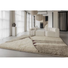 WINO Tapis de laine berbère personnalisé Moderne Tissé à la main Grand Minimaliste Contemporain