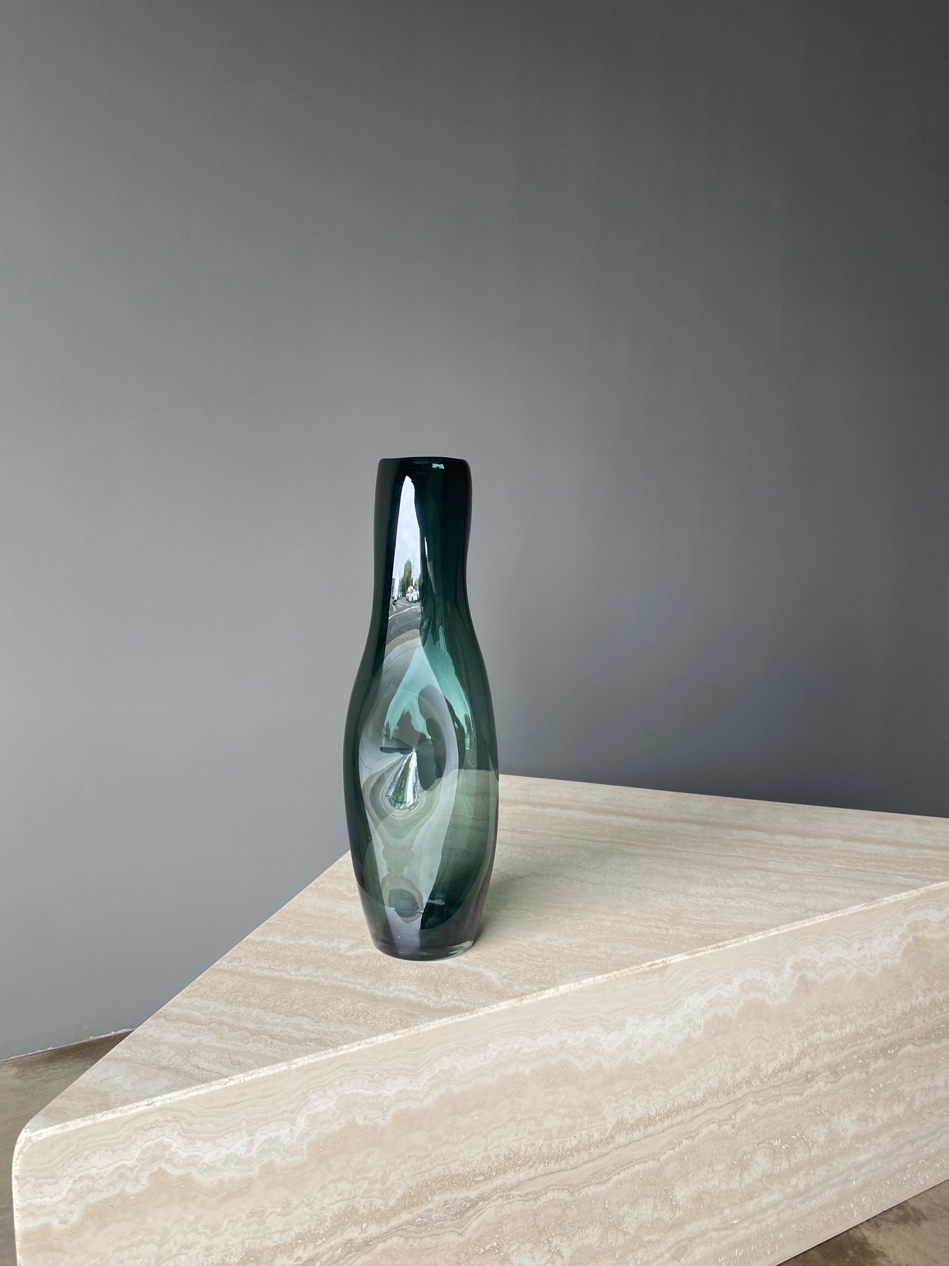 Winslow Anderson für Blenko, Vase „Pinched“ aus Kunstglas, 1960er-Jahre  im Angebot 2