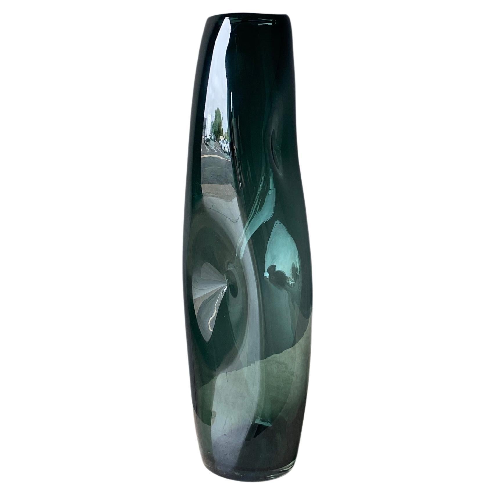 Winslow Anderson für Blenko, Vase „Pinched“ aus Kunstglas, 1960er-Jahre 