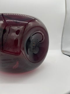 Winslow Anderson for Blenko Large "Pinched" Amethyst Glass Vase 19" C. 1960