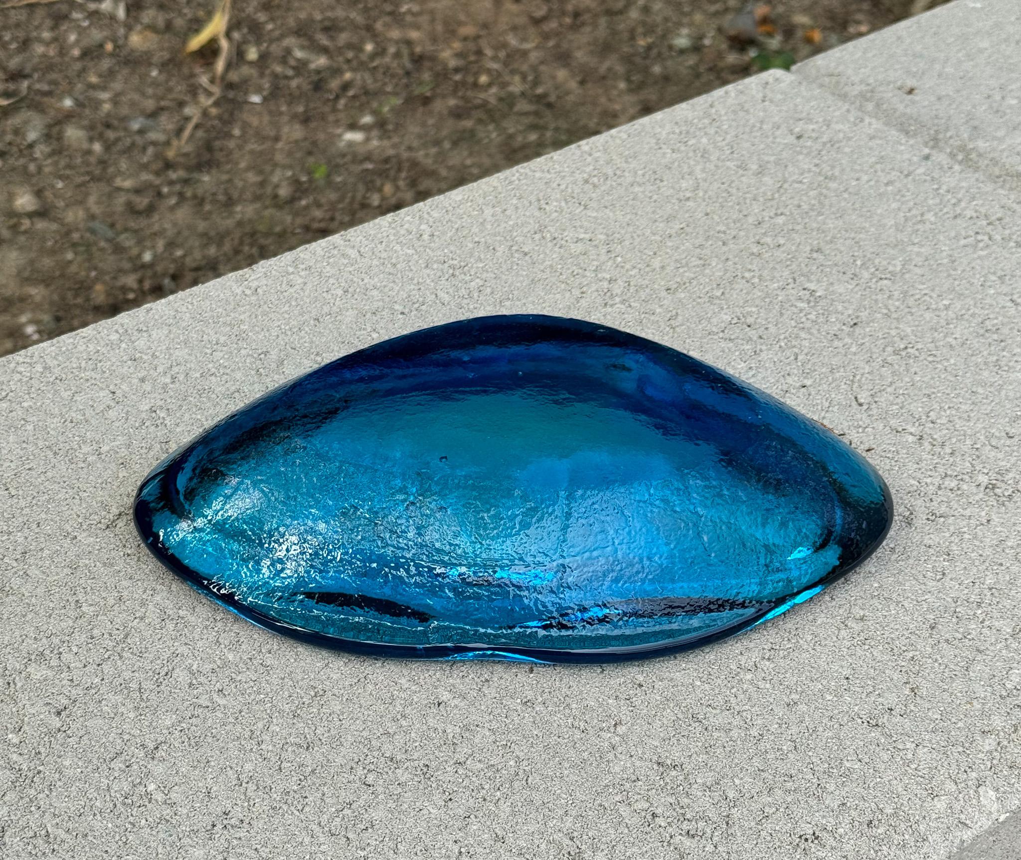 Winslow Anderson Handmade Amoeba Freeform Glass Bowl / Tray for Blenko, c.1965 6