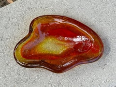 Winslow Anderson Handmade Amoeba Freeform Glass Bowl / Tray for Blenko, c.1965