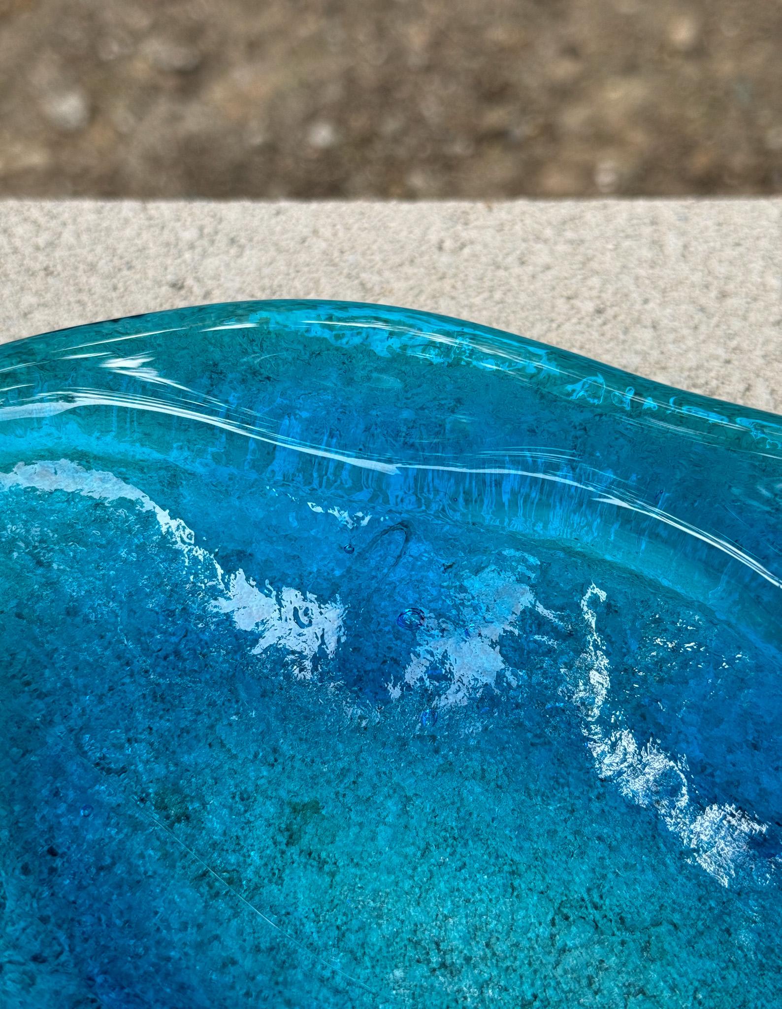 Winslow Anderson Handmade Amoeba Freeform Glass Bowl / Tray for Blenko, c.1965 1