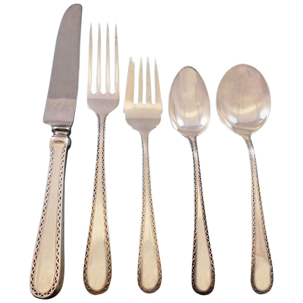 Winslow by Kirk Sterling Silver Flatware Set for 12 Service 64 Pieces For Sale