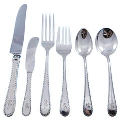 Antique Winslow by Kirk Sterling Silver Flatware Set for 8 Service 51 pieces Monogram S