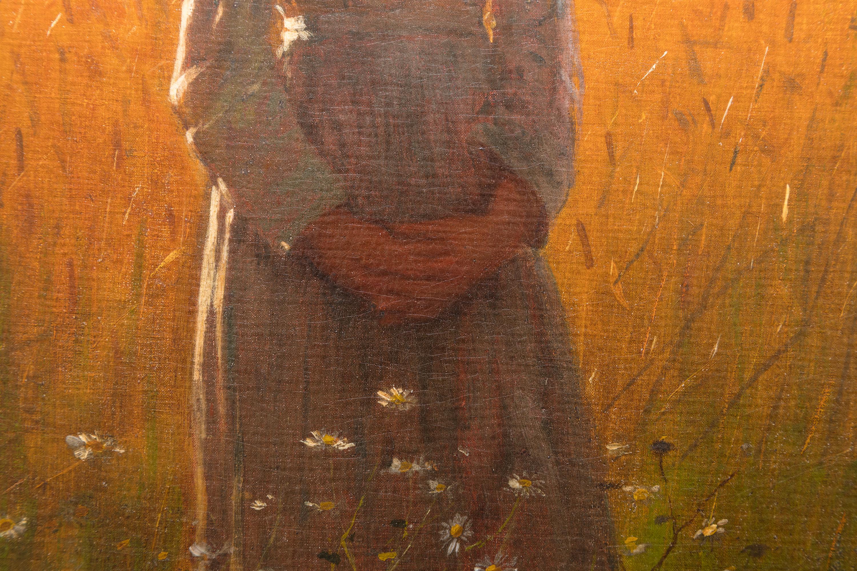 In the Wheatfield (Girl Standing in a Wheat Field) For Sale 1
