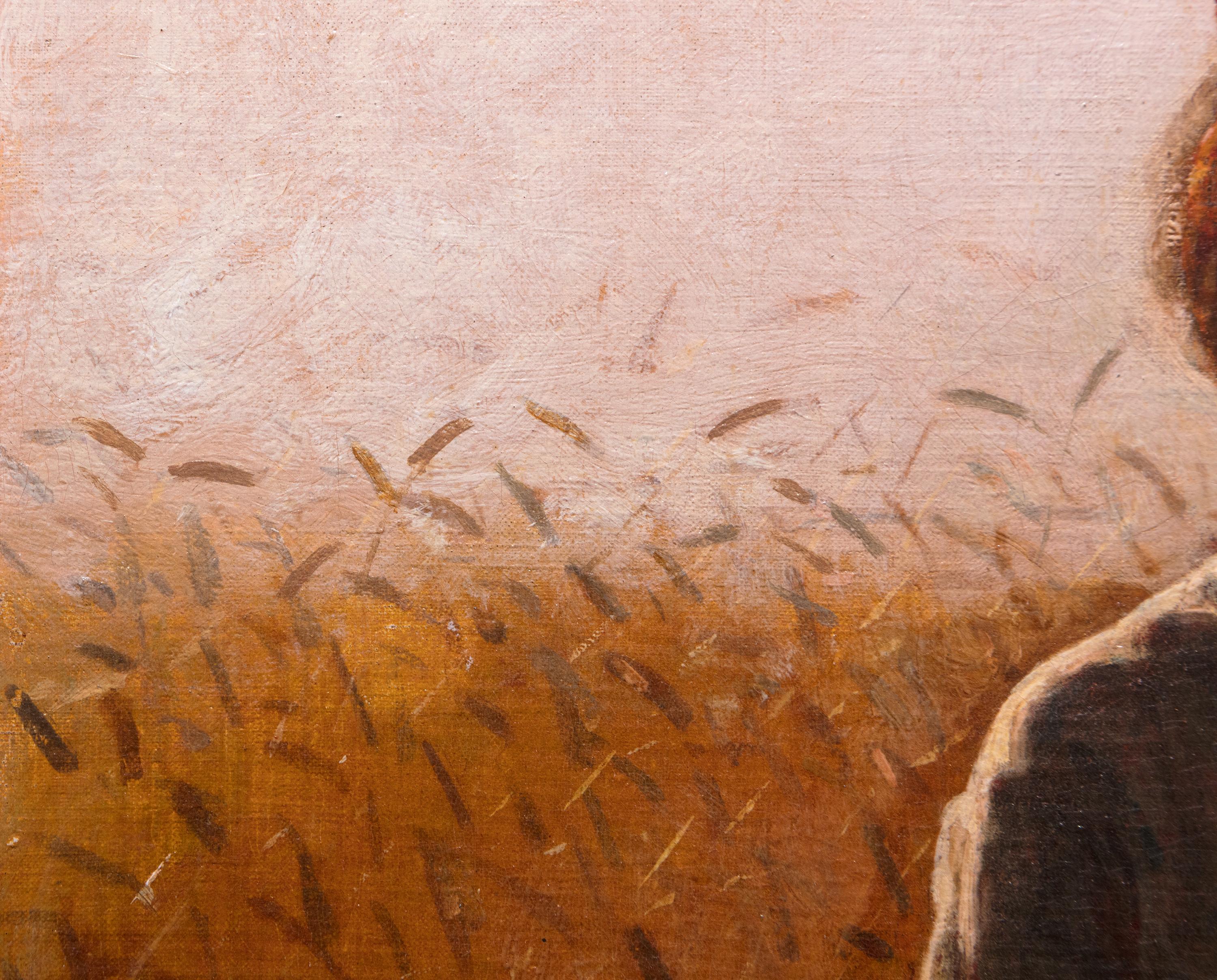 In the Wheatfield (Girl Standing in a Wheat Field) For Sale 2