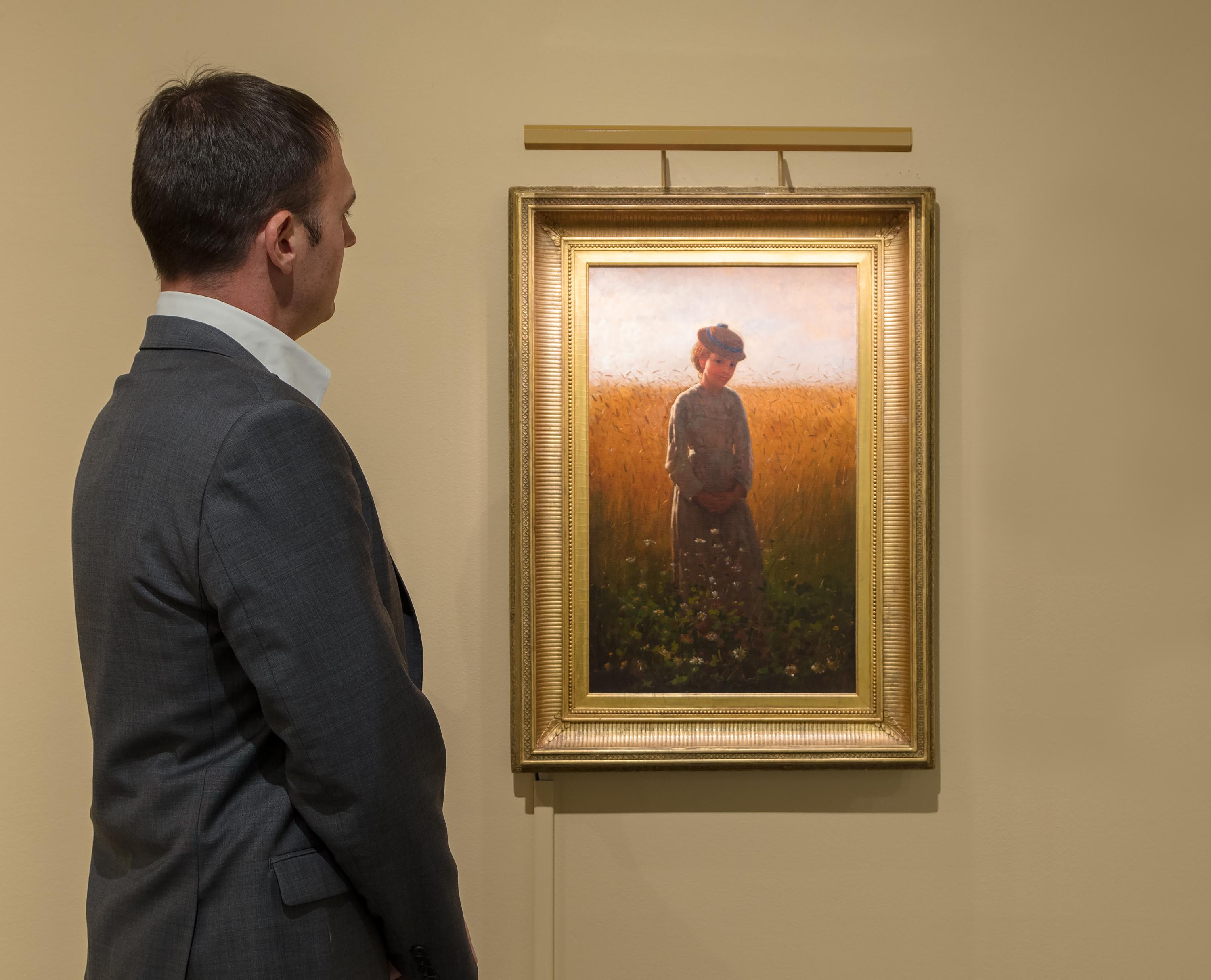 In the Wheatfield (Girl Standing in a Wheat Field) For Sale 5