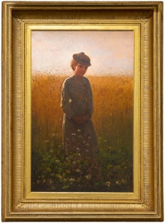 In the Wheatfield (Girl Standing in a Wheat Field)