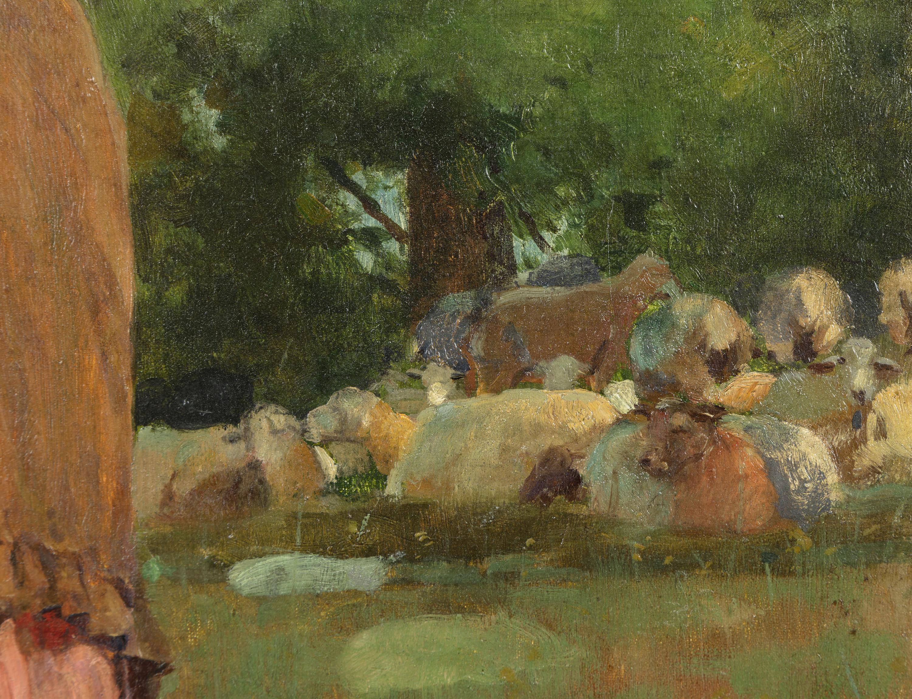 The Shepherdess - American Modern Painting by Winslow Homer
