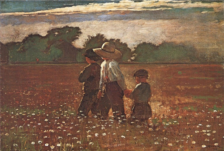 1979 Winslow Homer 'In the Mowing' Modernism Offset Lithograph For Sale 2