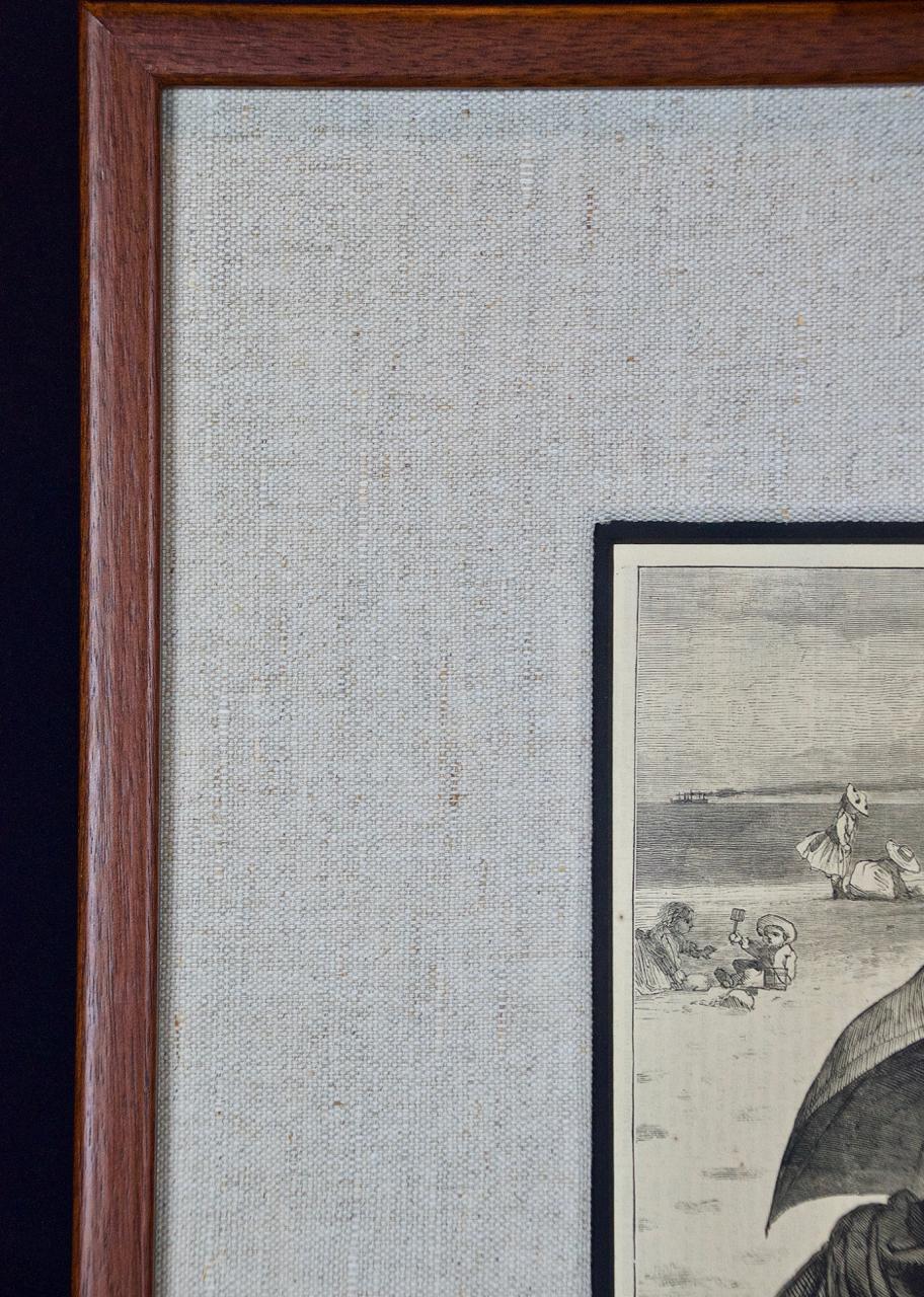 Winslow Homer Framed Original 19th Century Wood Engraving 