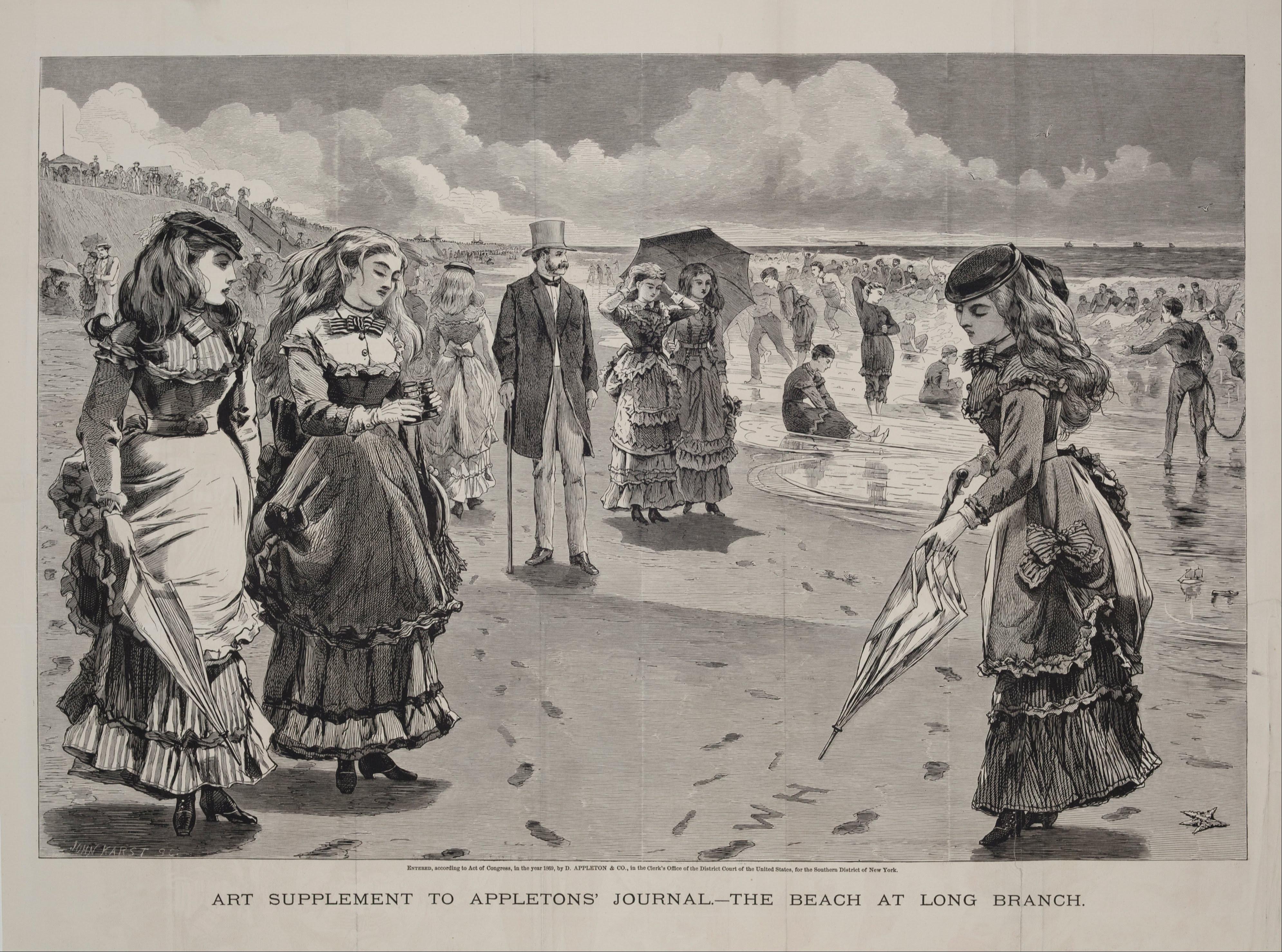 Figurative Print Winslow Homer - The Beach at Long Branch (La plage à longue branche)
