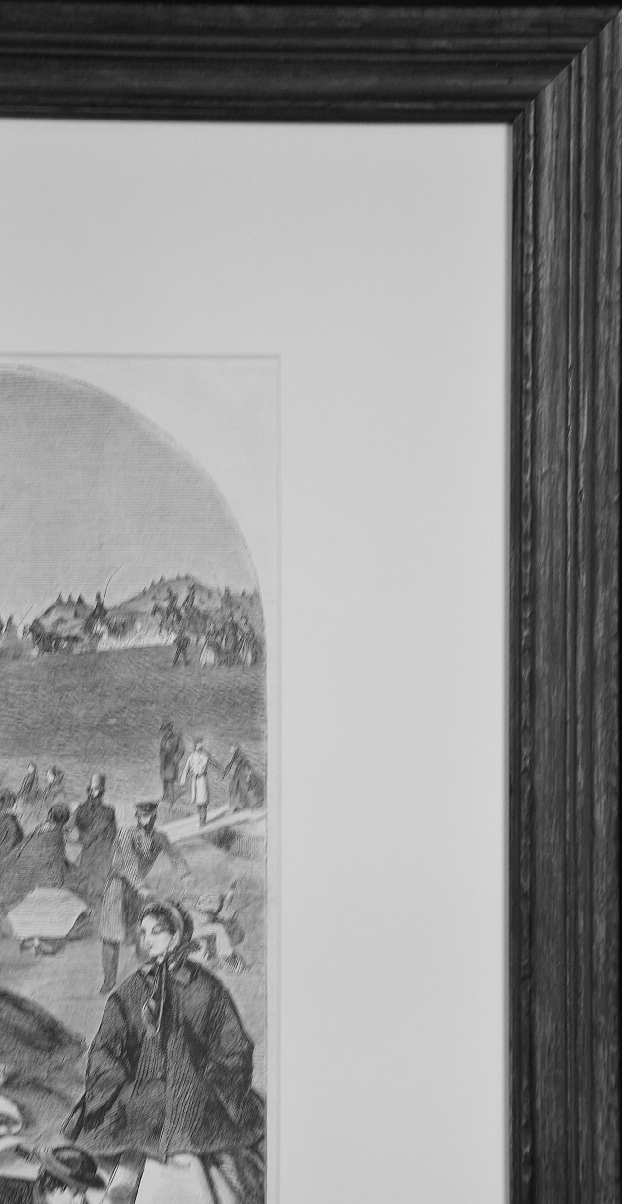 „Skating on Ladies' Pond Central Park“: Winslow Homer, Holzschnitt-Stickerei, 19. Jahrhundert  im Angebot 9