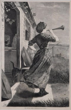 Winslow Homer wood engraving, 1870, famous image