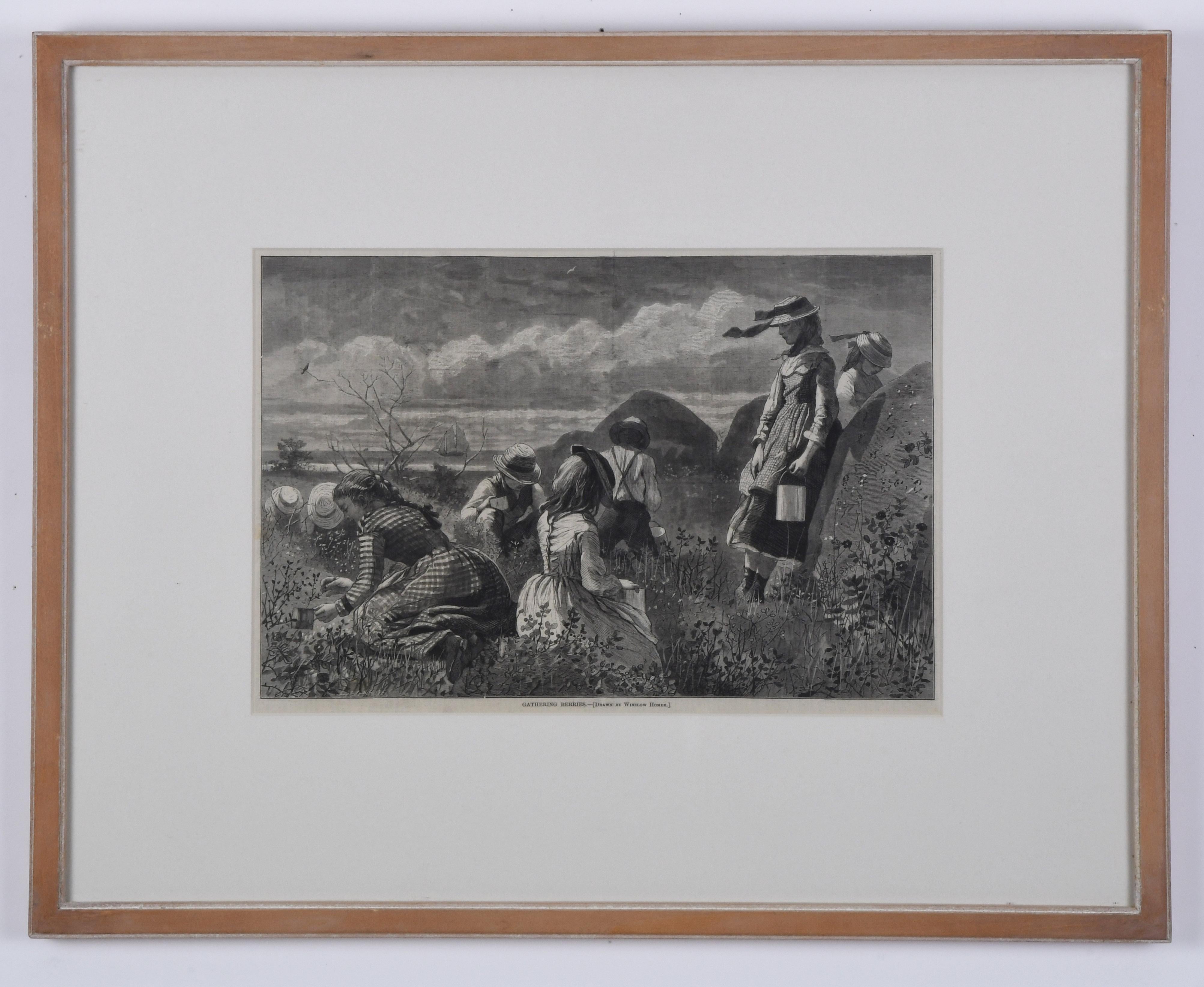 Young children picking berries, 1874, Winslow Homer