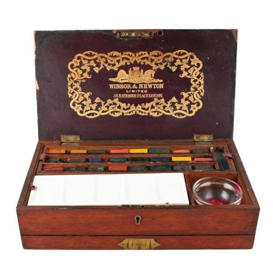 European Winsor & Newton Artist's Box, 19th Century For Sale