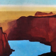 There Is a Land I Can See - Canyon Sonnenuntergang Landschaft Ölgemälde