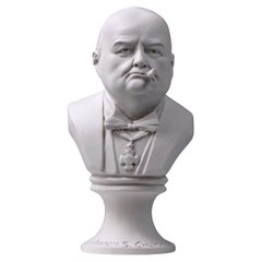 Escultura busto de Winston Churchill, siglo XX
