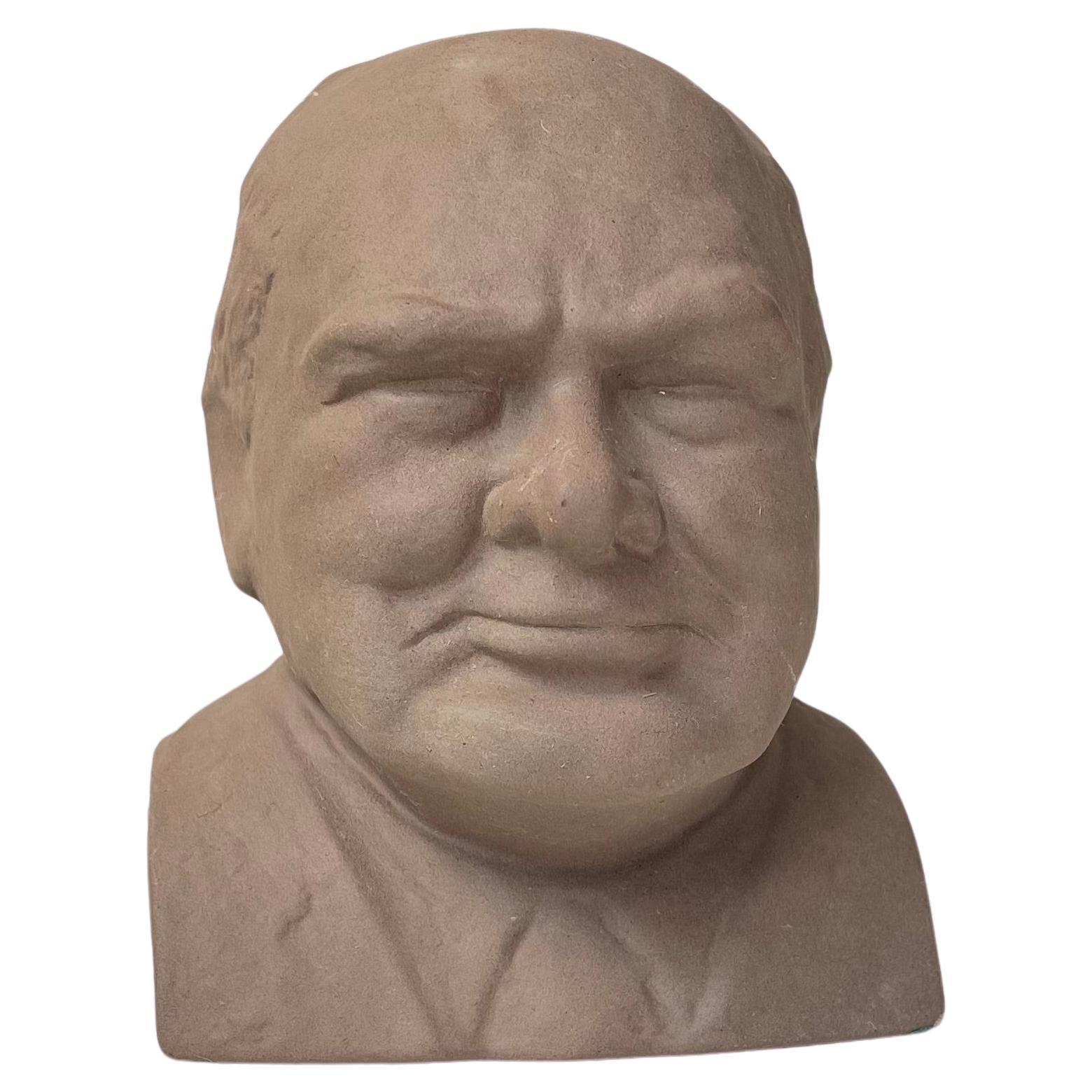 Busto di denaro in ceramica di Winston Churchill, anni '70