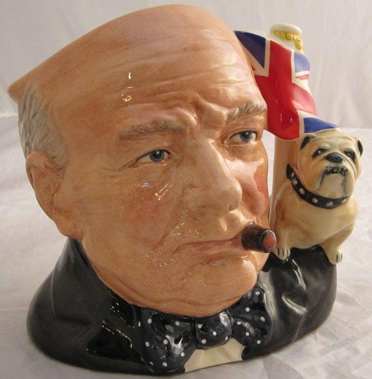 Ceramic Winston Churchill Character Jug by Royal Doulton For Sale