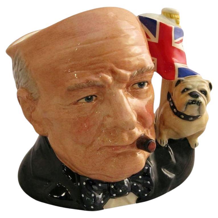 Pichet de caractère Winston Churchill par Royal Doulton en vente