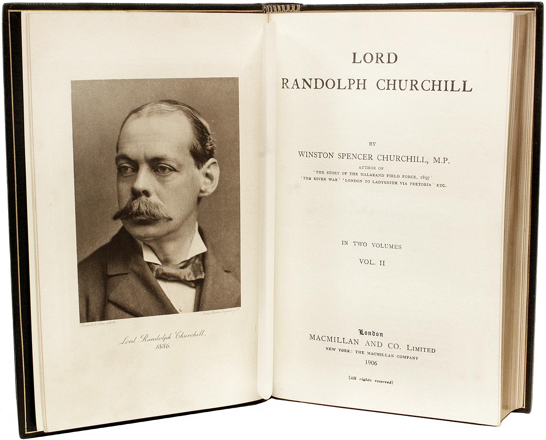 Britannique Winston Churchill. Lord Randolph Churchill - 2 VOLS - Première édition - 1906 en vente