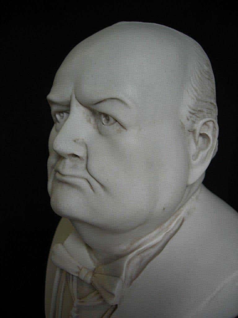 Winston Churchill Marble Bust, 20th Century In Excellent Condition In Southall, GB