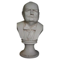 Winston Churchill Marble Bust, 20th Century