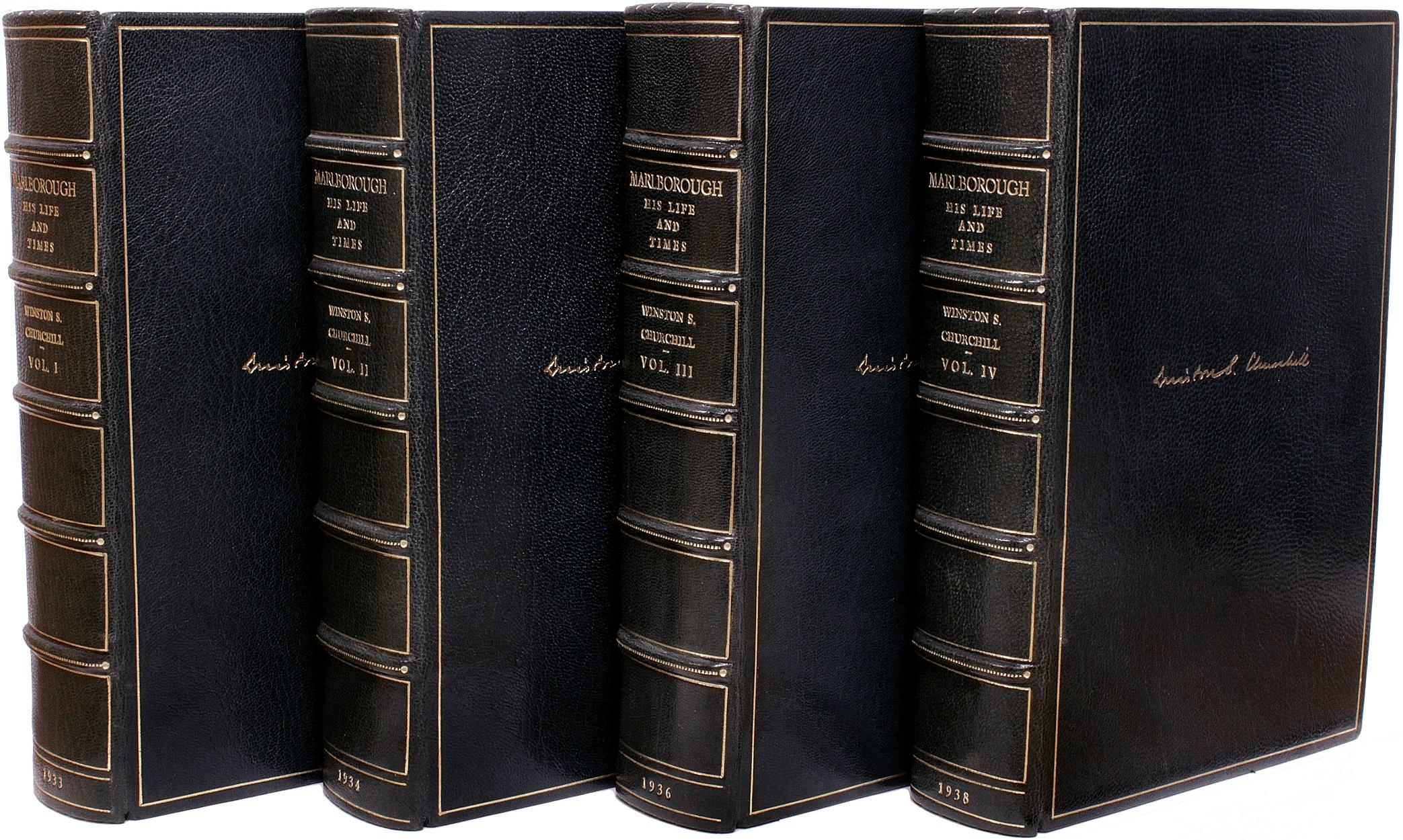 AUTHOR: CHURCHILL, Winston S. 

TITLE: Marlborough His Life and Times.

PUBLISHER: London: George G. Harrap, 1933, 34, 36, 38.

DESCRIPTION: ALL FIRST EDITIONS. 4 vols., 9