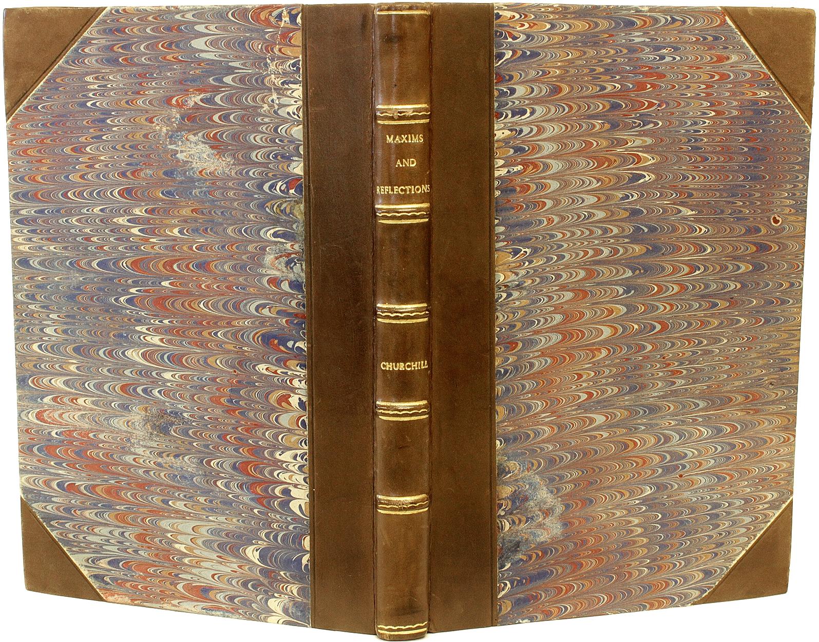 British Winston Churchill, Maxims and Reflections, First Edition - 1947 - Leather Bound