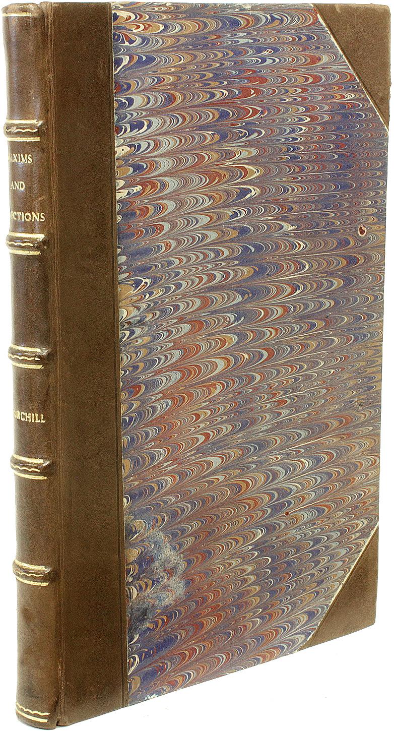 Winston Churchill, Maxims and Reflections, First Edition - 1947 - Leather Bound In Good Condition In Hillsborough, NJ