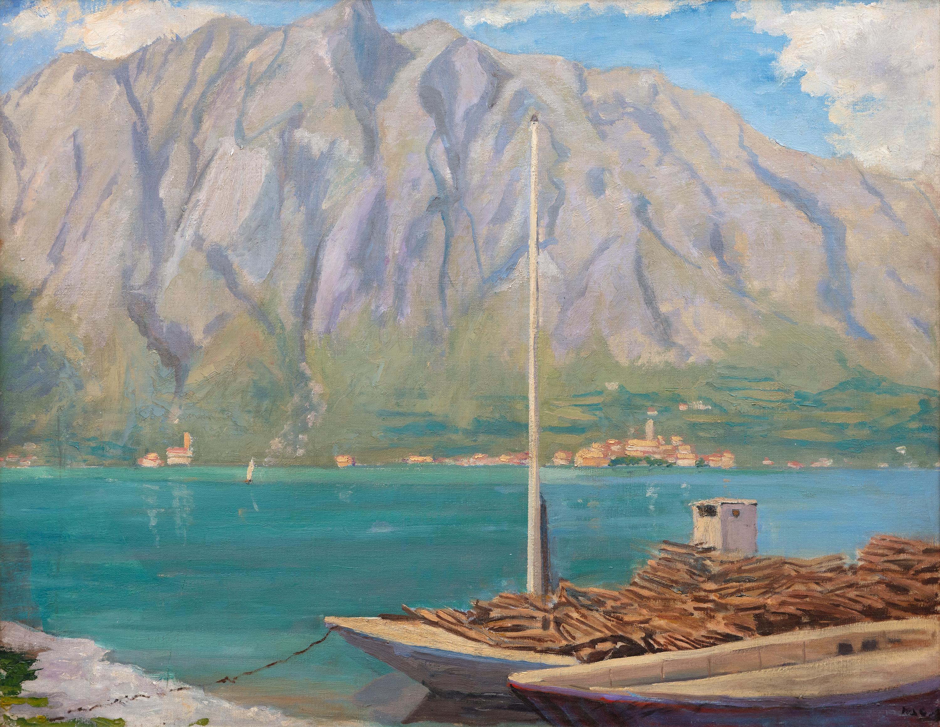 Winston Churchill Landscape Painting - By Lake Lugano