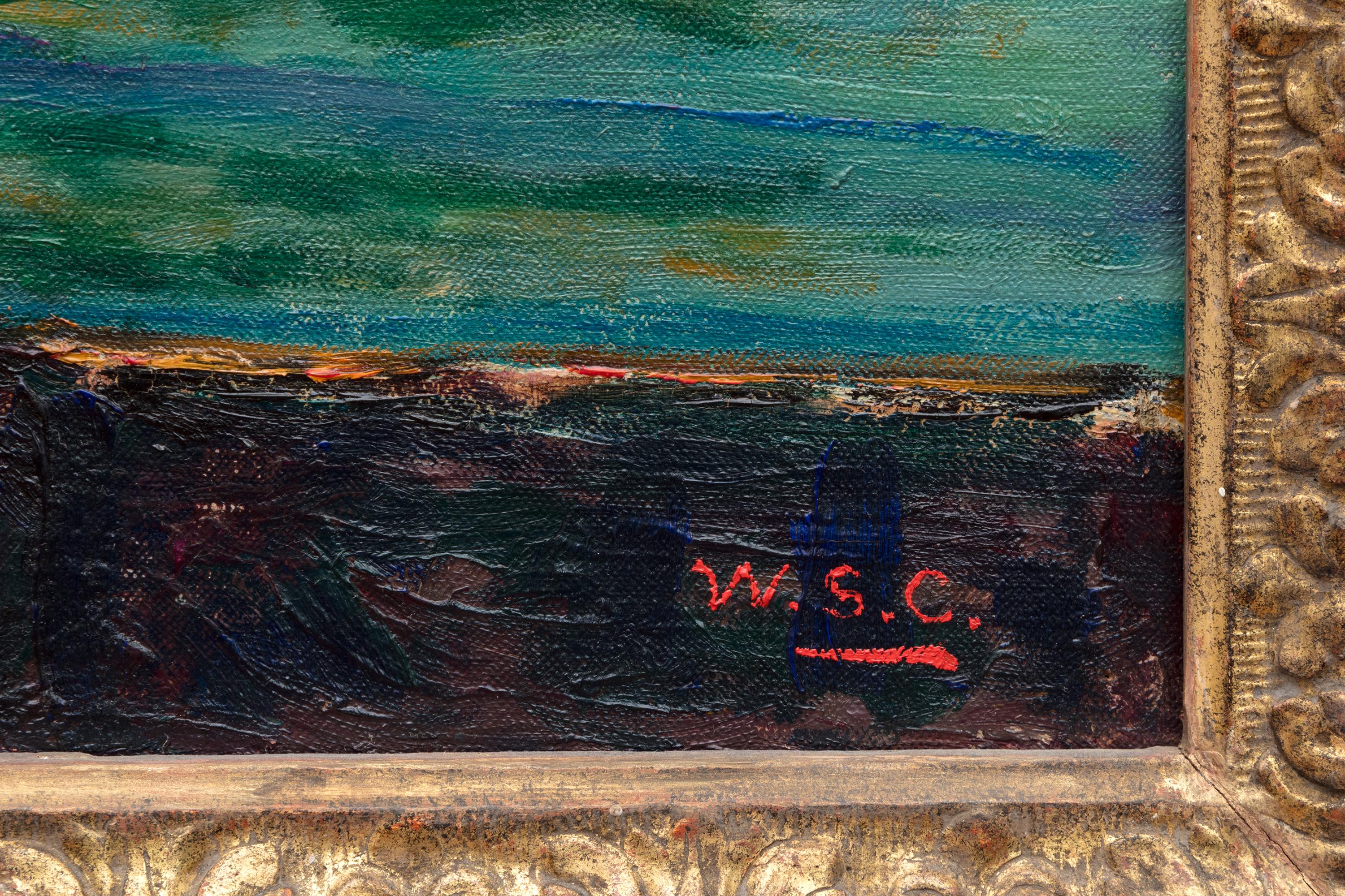 On the Rance, près de St. Malo - Impressionnisme Painting par Winston Churchill